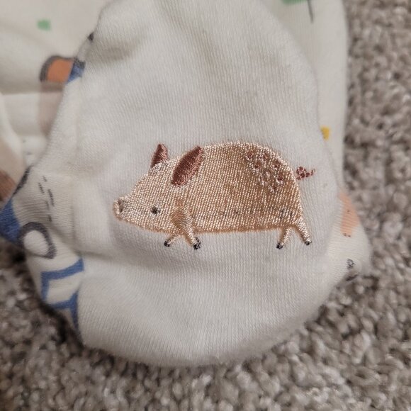 Like New! Magnetic Me Footed Pajamas, 100% Organic Cotton- Size 0-3 Months Size - Picture 5 of 6